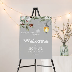 Evergreen baby shower welcome foam board