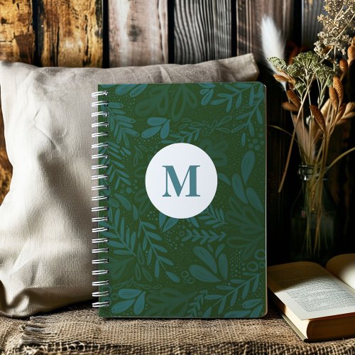 Evergreen Bramble  Personalized Initial Botanical Notebook