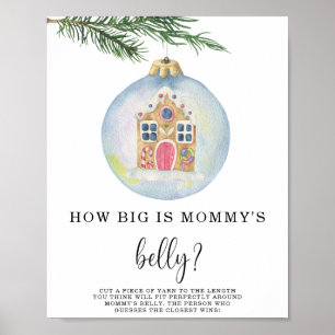Evergreen branch - how big is mommy's belly game poster
