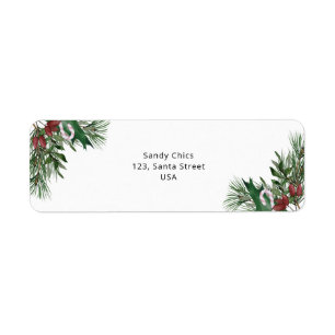 Evergreen branch label