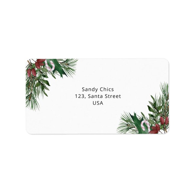 Evergreen branch label (Front)