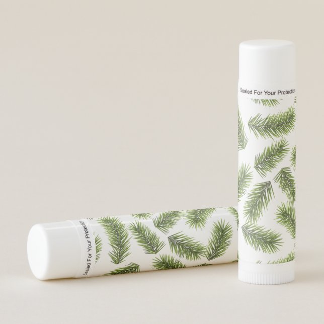 Evergreen Branch Pattern  Lip Balm (Front)