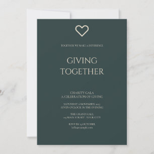 Evergreen Champagne Heart Charity Gala Invitation