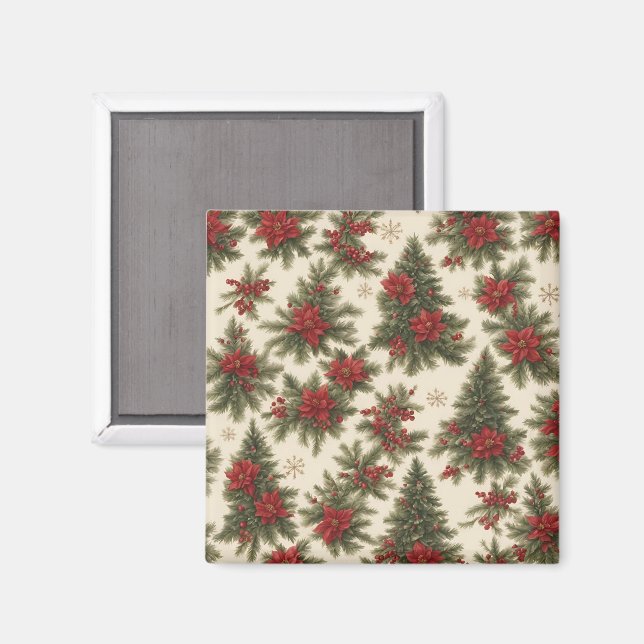 Evergreen Christmas Charm Magnet (Front/Back)