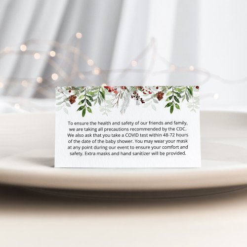 Evergreen Christmas Custom notes Enclosure Card