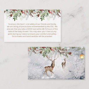 Evergreen Christmas Custom notes Enclosure Card.