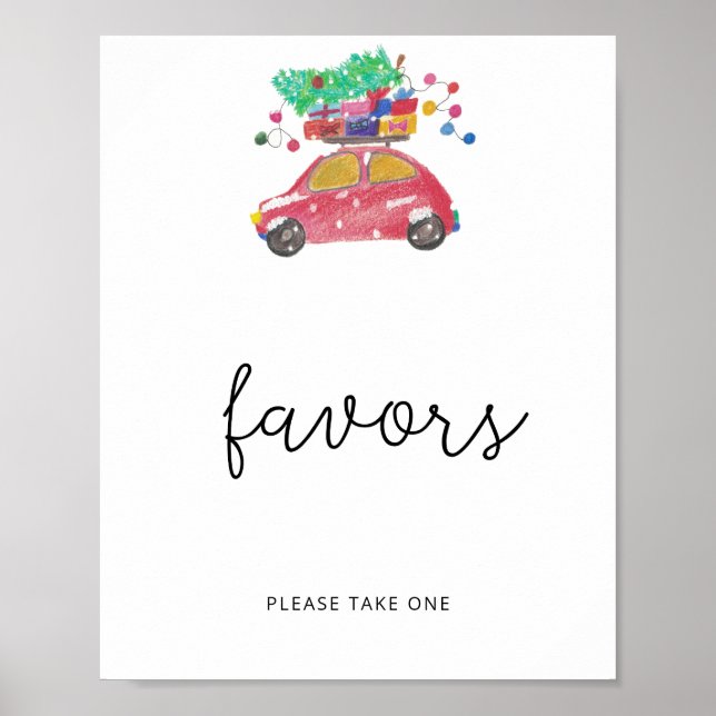 Evergreen christmas Favors Poster (Front)