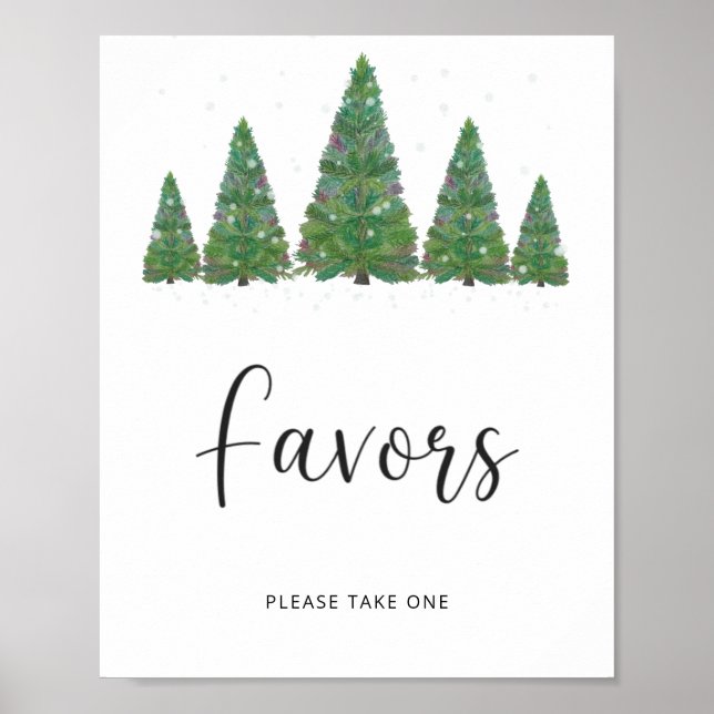Evergreen christmas Favors  Poster (Front)