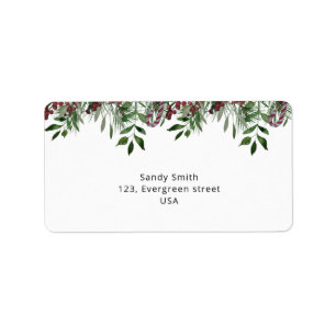 Evergreen Christmas  Label