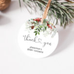 Evergreen Christmas thank you Favor Tags<br><div class="desc">Evergreen Christmas thank you Favor Tags.
Matching items available.</div>