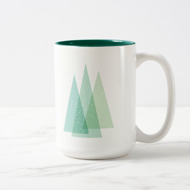 Evergreen Christmas tree holiday mug (Right)