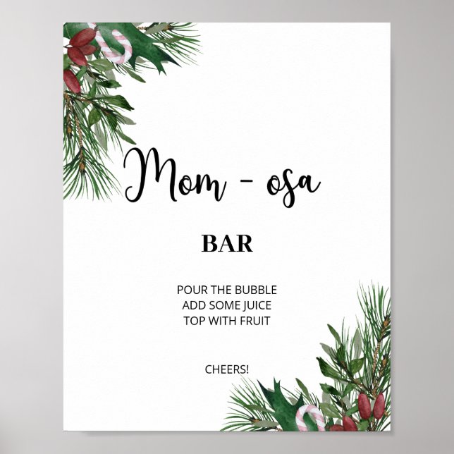 Evergreen christmas winter Mon-osa bar  Poster (Front)