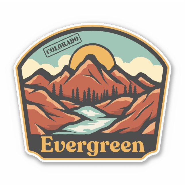 Evergreen, Colorado Sticker (Front)