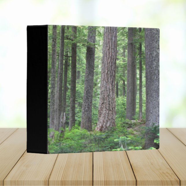 Evergreen Conifer Forest Landscape 3 Ring Binder (In Situ Angled)