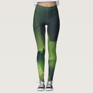 Evergreen Elegance Minimalist Nature-Inspired Leggings