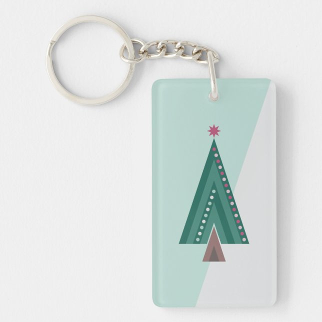 Evergreen Elegance Tree Keychain (Front)