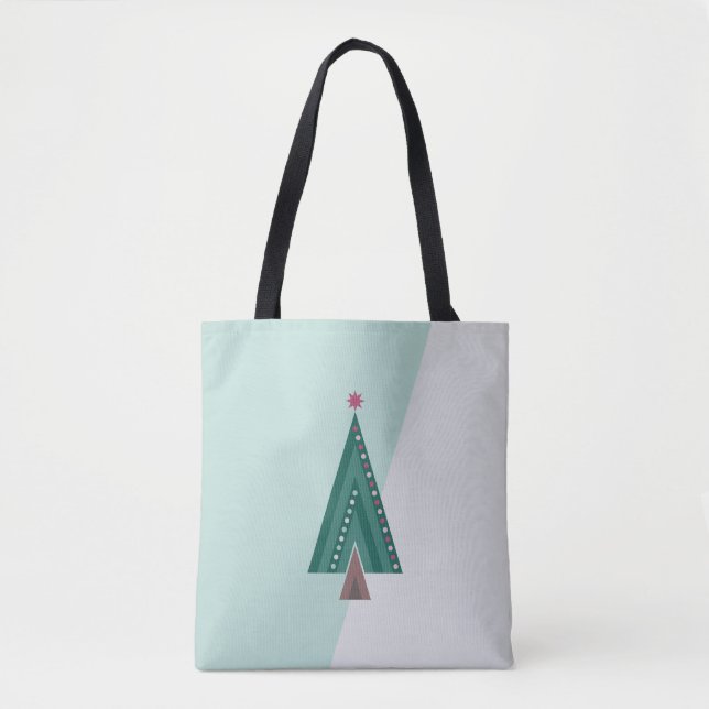 Evergreen Elegance Tree Tote Bag (Front)