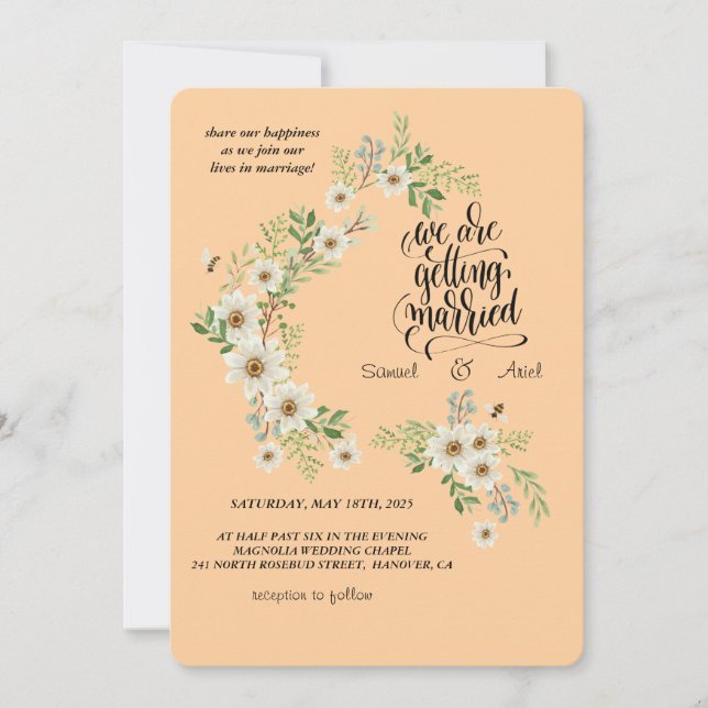 Evergreen Elegance Wedding Invitation (Front)