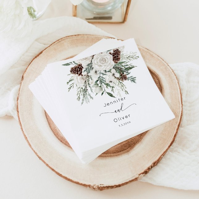 Evergreen elegant wedding  napkins (Creator Uploaded)