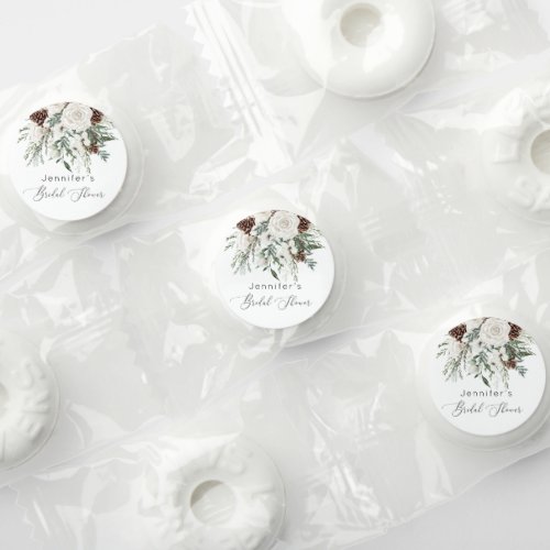 Evergreen elegant winter bridal shower life saver mints