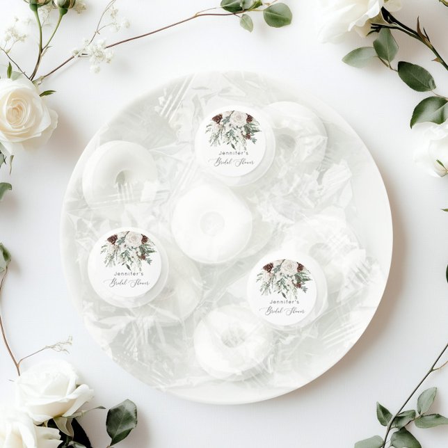 Evergreen elegant winter bridal shower life saver® mints (Creator Uploaded)