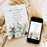 Evergreen elegant winter wedding invitation<br><div class="desc">Evergreen elegant winter wedding Invitation
Matching items available.</div>