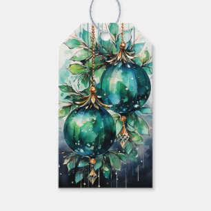 Evergreen Enchantment: Green and Gold Symphony Gift Tags