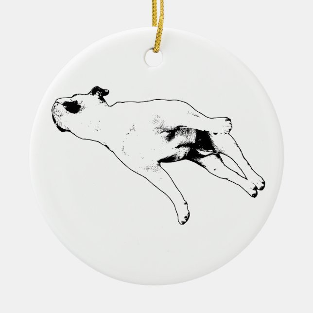 Evergreen Evening Ease Ceramic Ornament (Front)