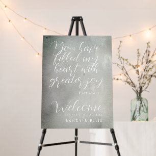 Evergreen Fog Psalm 4 Welcome Sign