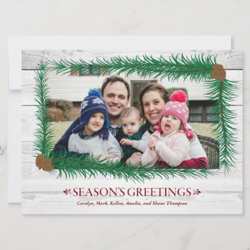 Evergreen Frame Holiday Card