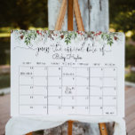 Evergreen Guess the due Date calendar Poster<br><div class="desc">Evergreen winter Guess Due Date calendar. 
Matching items available.</div>