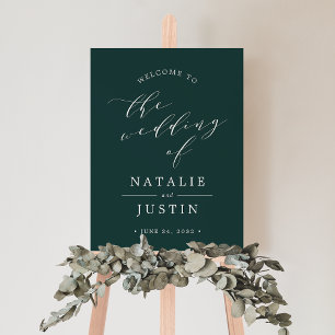 Evergreen Happily Ever After Wedding Welcome Sign