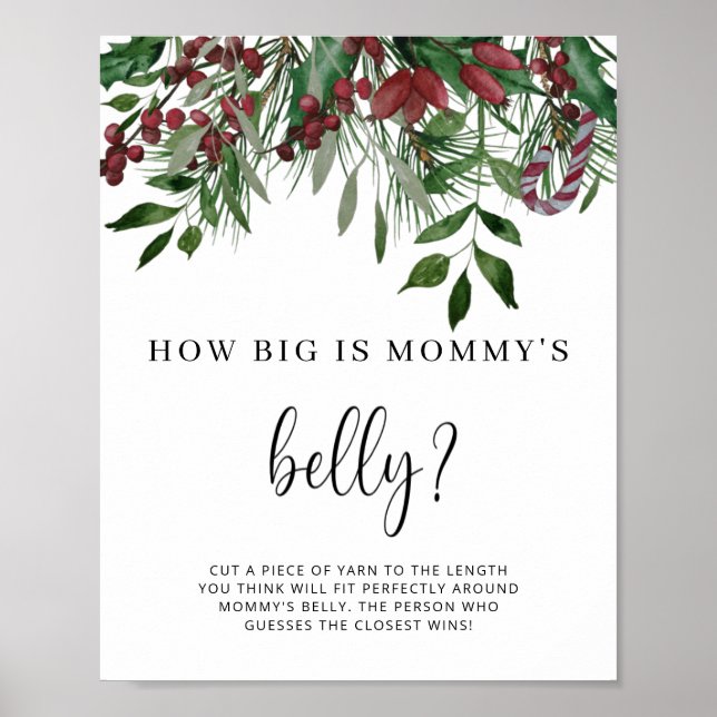 Evergreen how big is mommy's belly game poster (Front)