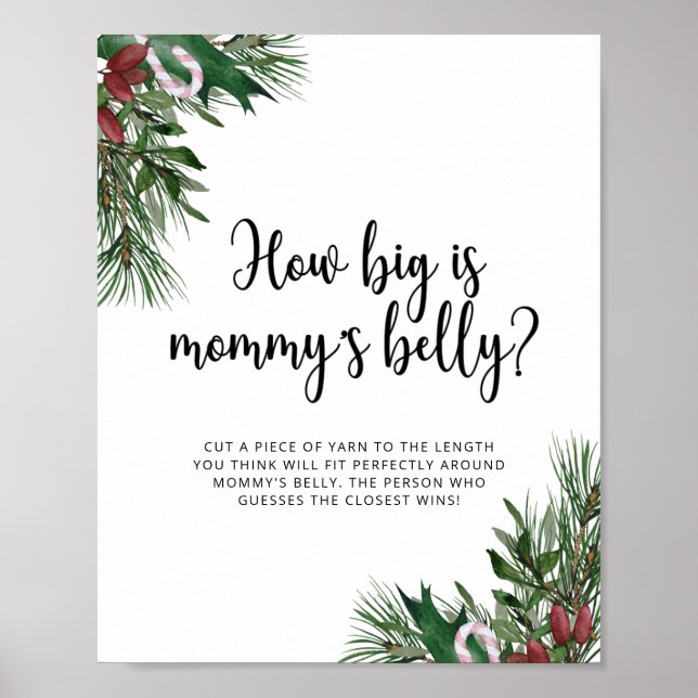 Evergreen how big is mommy's belly game poster (Front)