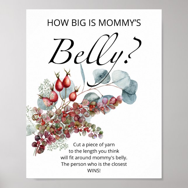 Evergreen how big is mommy's belly game poster (Front)