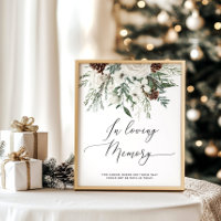 Evergreen in Loving memory wedding