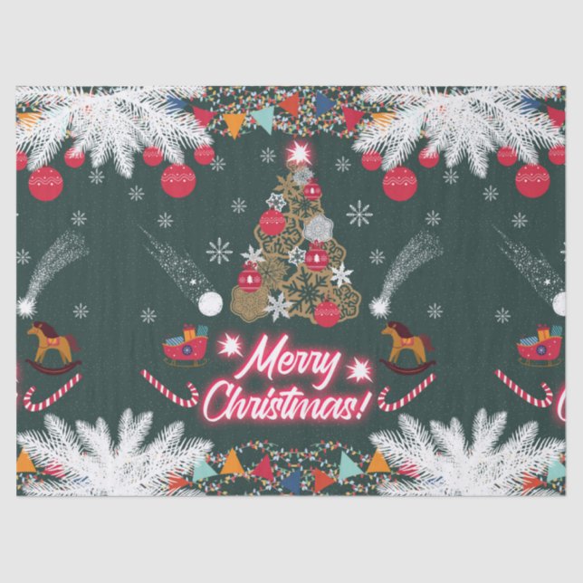 Evergreen Joy of Christmas Tissue Paper (Front)