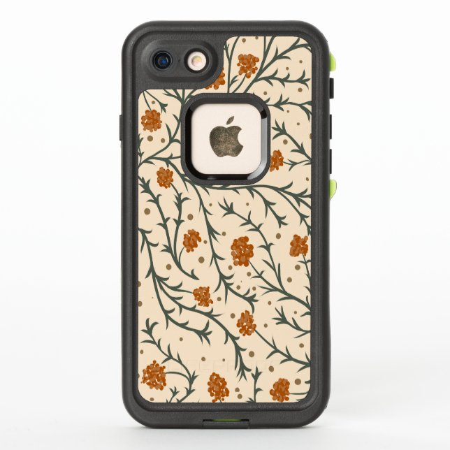 Evergreen Kisses Under the Mistletoe Heart LifeProof iPhone Case (Back)