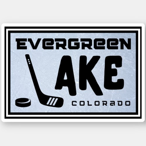 Evergreen Lake Colorado Hockey  Sticker
