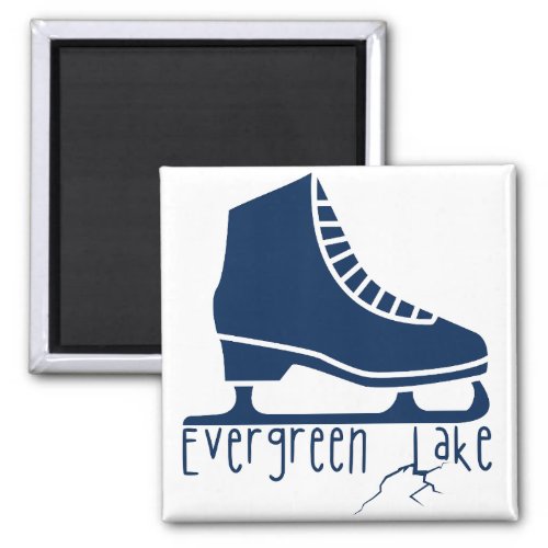Evergreen Lake Colorado Ice Skating  Magnet