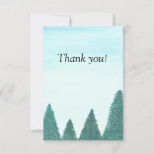 Evergreen Landscape Thank you card