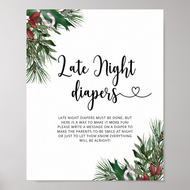 Evergreen Late night diapers game Poster (Front)