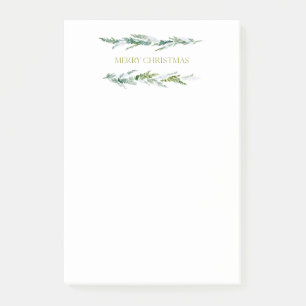 Evergreen Merry Christmas Post-it Notes