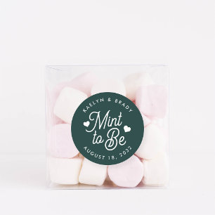 Evergreen Mint to Be Personalized Wedding Favor Classic Round Sticker