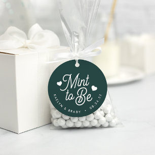 Evergreen   Mint to Be Personalized Wedding Favor Tags