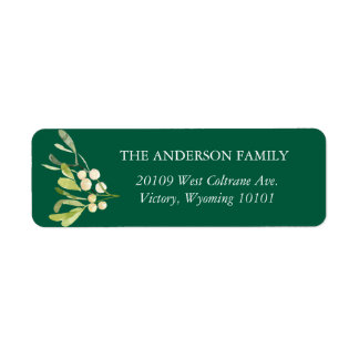 Evergreen Mistletoe Label