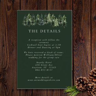 Evergreen Mountain Glen White Green Black Enclosure Card