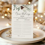Evergreen Name that song baby shower game<br><div class="desc">Evergreen Name that song baby shower game
Matching games available.</div>