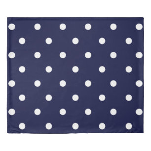 Evergreen Navy Blue & White Polka Dot Pattern Duvet Cover