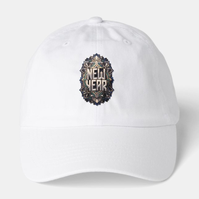 Evergreen New Year T-Shirt, Premium Art Hat (Front)